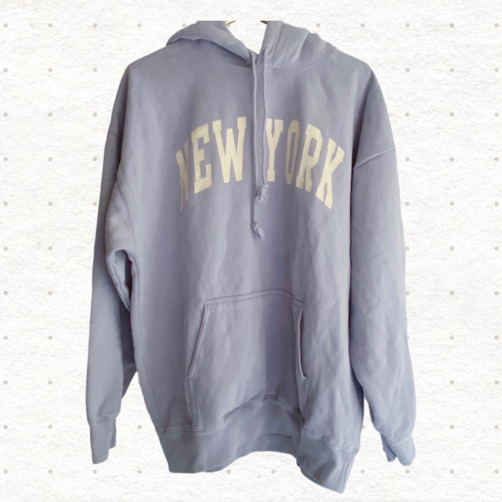 Brandy Melville Light Blue New York Hoodie